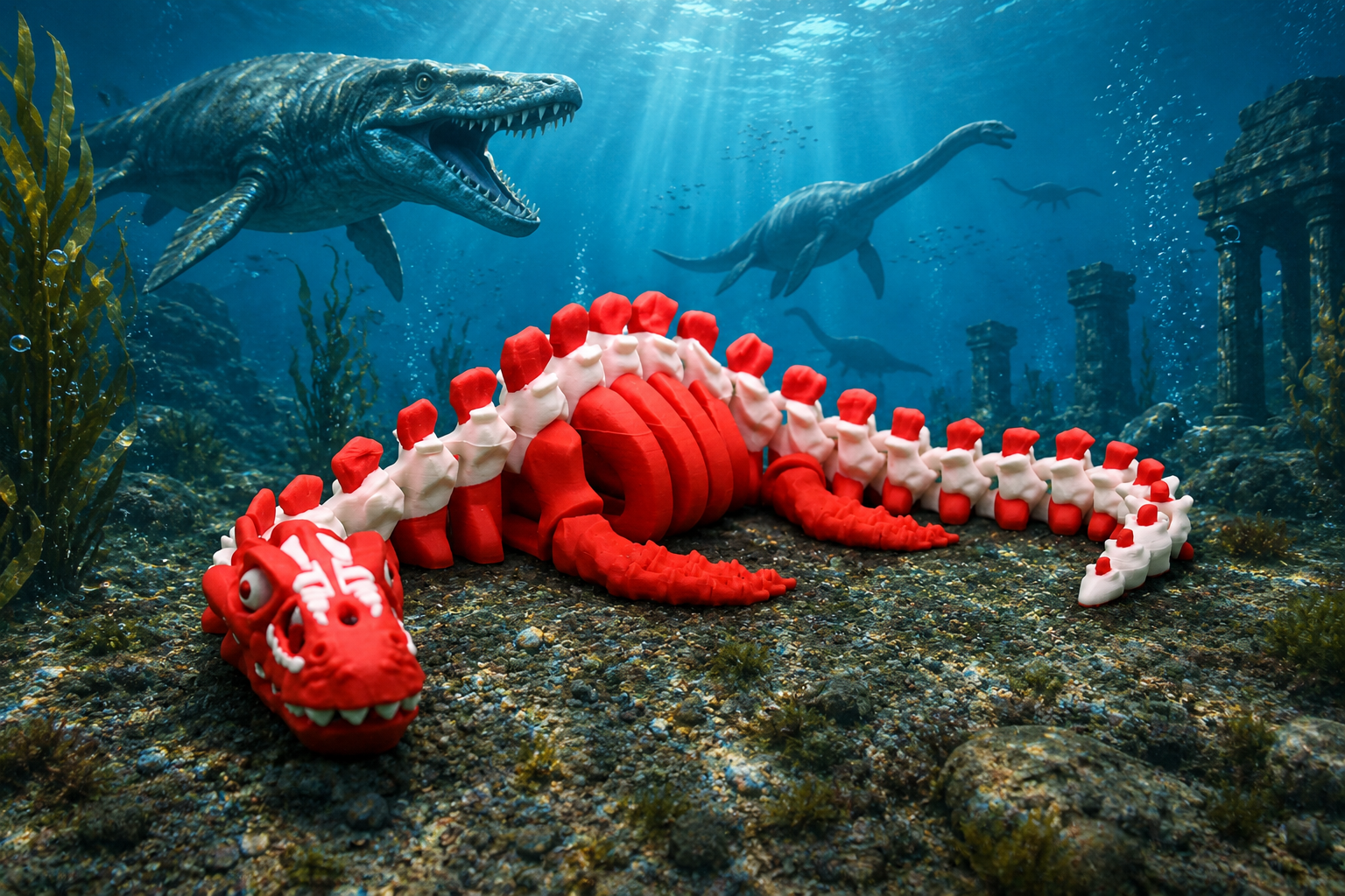 skeleton plesiosaurus