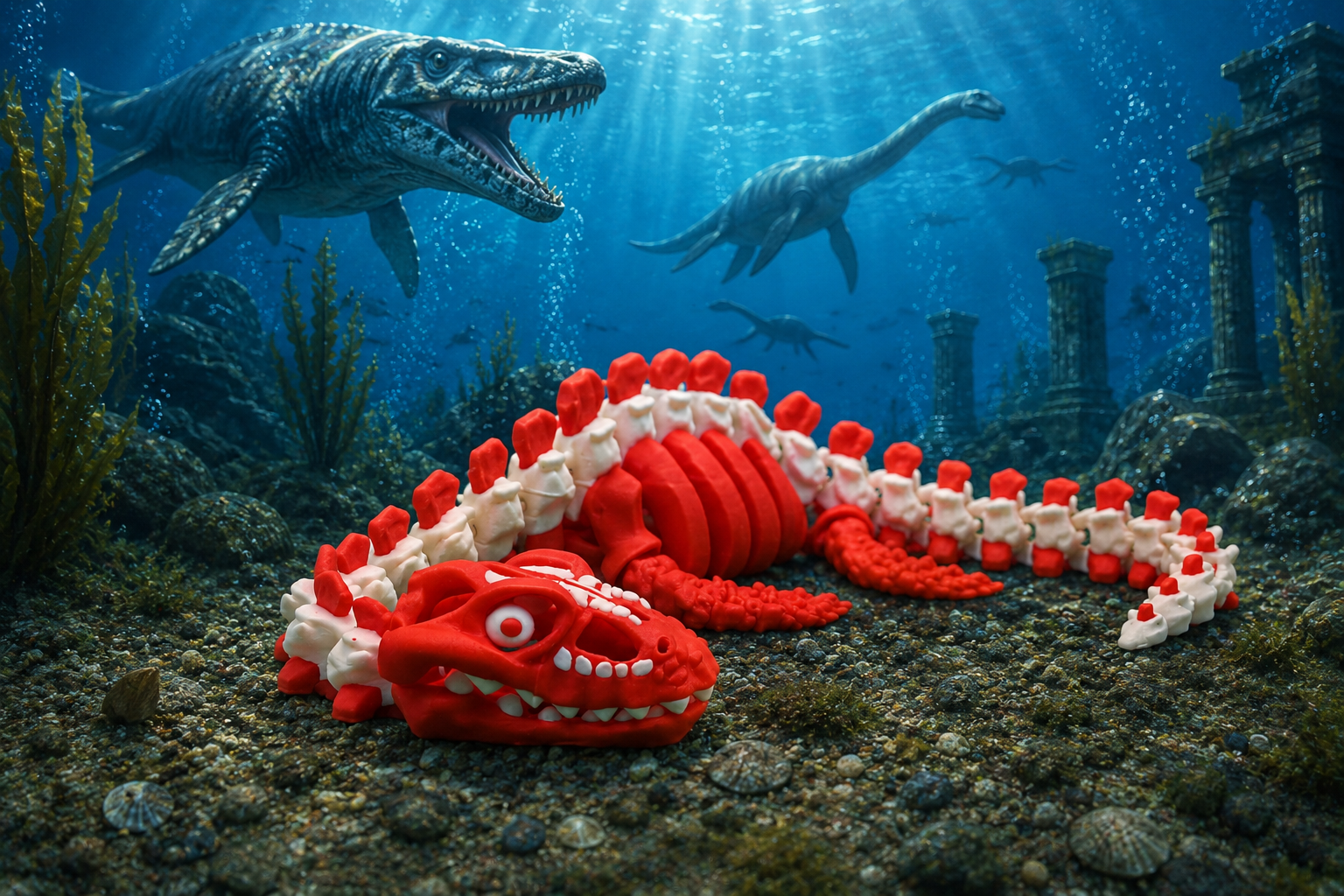 skeleton plesiosaurus