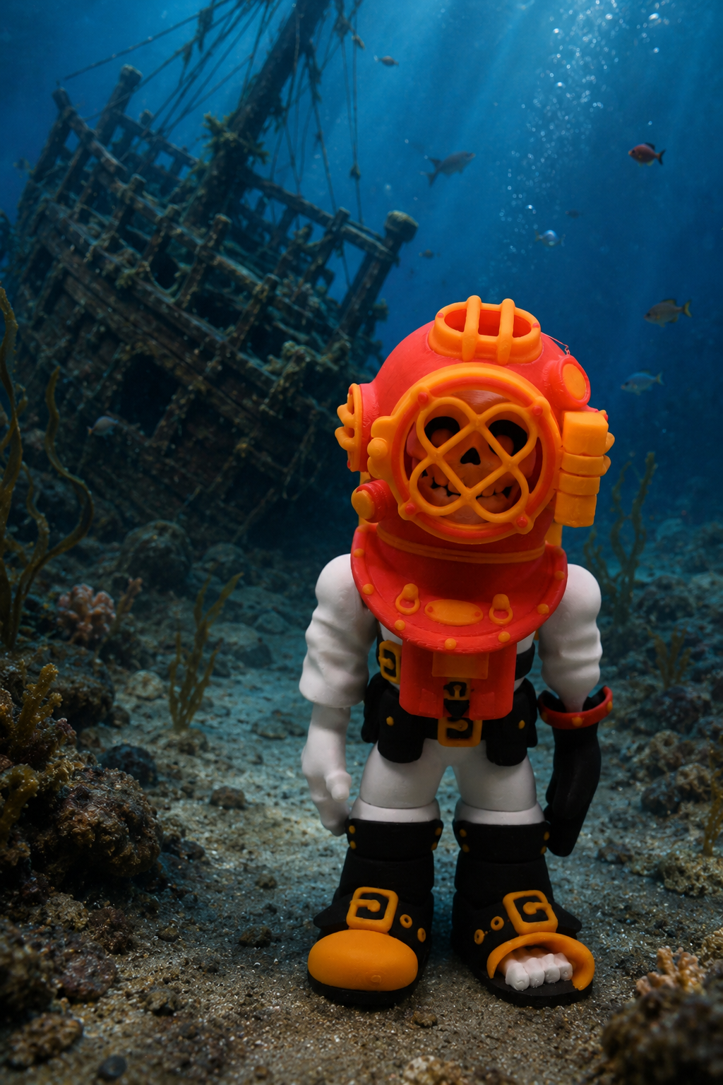 skeleton diver